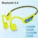 LOBKIN Bone Conduction Headphones Bluetooth 5.4, Open Ear Headphones with Mic, Wireless, 10H Playtime, IPX5 Waterproof Sports Headphones for Running, Ski, Cycling, Workout, Yellow