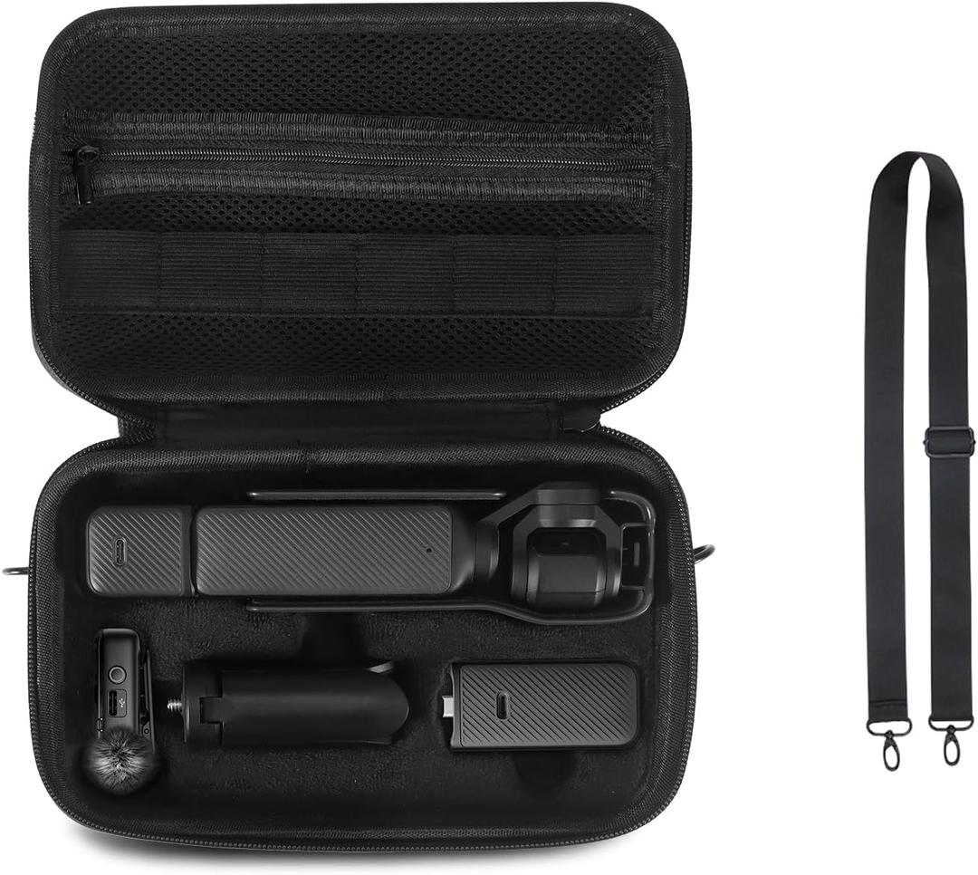 Waterproof Hard Case for DJI Osmo Pocket 3, Protective Storage Bag with Custom Compartments for Combo Accessories, Portable Travel Carrying Case (Black), 23.5 x 15.5 x 6.5 cm
