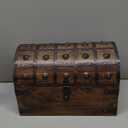 Nautical Cove Handmade Pirate Treasure Chest for Kids Prizes & Classroom with Lock and Skeleton Keys  Lockable Wooden Storage Chest Box, Pirate Decor, Decorative Wooden Box - Large 13x8x8.25