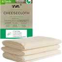YJL Cheesecloth for Straining, 54 Sq Feet, 100% Organic Cotton Unbleached Cheese cloth, Ultra Fine Reusable Cheese cloths | 6 Yards Straining Cloth for Cooking | Straining | Canning | Steaming