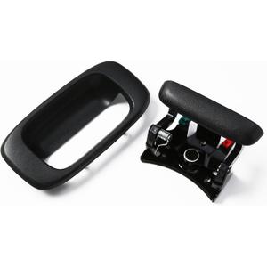 15997911 Tailgate Handle Latch and Bezel Trim with Rod Clips Compatible with Chevy Silverado GMC Sierra 1500 2500 3500 1999-2007, Replaces# 15228539, 15228541, 15228540