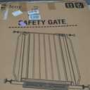 34" Extra Tall Baby Gate for Stairs, Auto Close Stroller Friendly Dog Gate Indoor for Doorways, Pressure Mounted 29"-40" Wide Baby Gate, Easy Walk Through Gate for Children & Pets, White