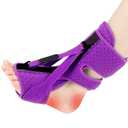 ANSUSIC Plantar Fasciitis Night Splint-Upgrade 3 Adjustable Planter Facetious Relief Brace,Plantar Fasciitis Relief Women Men Straps,Support Relief Foot Drop Achilles Tendonitis Day Night(Purple-1PC), Size XS