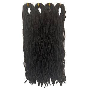 Fuax Locs Crochet Hair Super Lightweight Micro Locs 4 Pack Sister Locks Crochet Hair Synthetic braids Hair Extensions (#4, 18 inches)