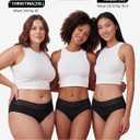 Cevapro Seamless Underwear for Women, Soft Breathable Lace Briefs, Invisible Laser Cut Panties for Women Daily Wear 5 Pack (Black, M)
