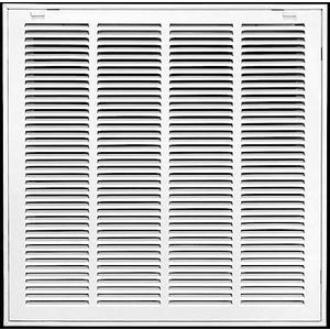 20"x20" Steel AIR Return Filter Grille, OPENABLE FACE, White & PAINTABLE