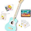 Loog Pro Acoustic kids Guitar 3-strings Ages 6+ Learning App and Lessons Included