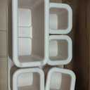 Cute Desk Organizer Countertop – Pen Holder 5 Removable Small Plastic Brush Holder for Bathroom Vanity Desktop, Cosmetic/Skincare/Stationery Storage Display Desk Organizer, for Minimalist Counter