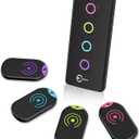 Esky Ultra Slim Key Finder, Remote Finders Locator with 80dB Sound and 4 Receivers, Wallet Tracker and Item Locators Beeper Tags for Finding Key, TV Remote, Wallet, Pets and Phone, Gifts for Men