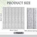 Honoson 12 Pack Felt Bulletin Board Self Adhesive Wall Tiles, Marble Gray, 11.8 x 11.8 inches