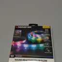 Monster 13.1ft Color Flow Multi-Color LED Light Strip, Indoor, Fun Flash Mode, Remote Control, Dimmable, Self Adhesive, Timer, 120 RGB+IC LEDs, USB Powered, Multi-White, Sound Reactive