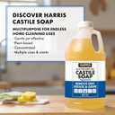 HARRIS Multi-Purpose Pure Liquid Castile Soap for Home Cleaning, Multi-Purpose Cleaner, For Dish Soap, Laundry Detergent, Kitchen and Bathroom Surfaces, Kids Rooms, Scented with Peppermint Oil, 64 Oz