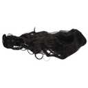 Long Wavy Hair Wig Natural Black Curly Synthetic Middle Part for Women Realistic Costume Wig for Halloween Cosplay Party Daily Wear