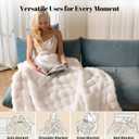 IUUI Electric Heated Blanket Throw 50''x60'',Luxury Faux Rabbit Fur Heating Throw Blankets,Fast Heating with 1/2/4/6/8/10 Hours,Overheat Protection, Quick Heating, Memory Function, Gift-Ready Design