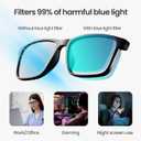 Prospek Blue Light Glasses Reading for Men and Women, For Computer Use, Blue Light Protection, Clear Lens 0 to +1.0 Diopters