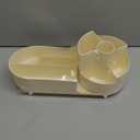 360 Rotating Vanity Makeup Organizer with Brush Holder, Large Spinning Cosmetic Storage for Skincare, Perfumes and Lotions (Ivory)