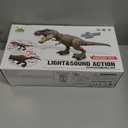Tyrannosaurus Rex Action Figure Toy - Continuing Head Strike T Rex Dinosaur Toy with Roar & Light Up, Neck Attack, Tail Flick Attack, Movable Jaws and Limbs, Dinosaur Toys for Kids 3-5 6 7 8