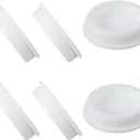 uxcell 6 Pcs T Shaped Silicone Plug, Dia 60 mm/2.36 Inch Elastic Waterproof Silicone Plug Reusable Bottle Stopper Sealing Round Hole Plug for Pipes Equipment, White