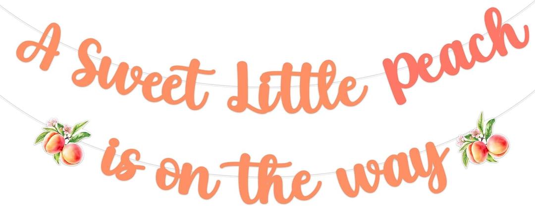 A Sweet Little Peaches Is on The Way Baby Shower Decor A Sweet Little Peach is On the Way Banner Sign Peaches Baby Shower Banner Sweety as A Peaches Hanging Supplies for Fruit Newborn Party