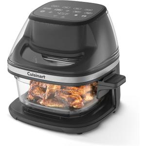 Cuisinart Air Fryer, Glass Basket & ClearView Window, 5 Functions, 4 Qt | Basket style air fryer with crisper plate, 5 cooking functions & 2 custom presets, 4qt air fryer heats to 450°F, AFC-4, Large