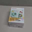 kiimento Instant Print Digital Camera, Ink-Free Thermal Printing with 4 Color-Themed Paper Options, 2.4 HD Screen, Selfie Lens, 48MP Photo, 1080p Video, 32GB Memory Card  Model P2 (Mint)