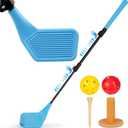 VntB Kids Toy Golf Clubs, Left/Right Handed 17-31 inches Set Adjustable Telescopic Height Golf Set,Indoor Outdoor Sport Toy for Kids Ages 3+,Blue