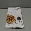7 Inch Round Cast Iron Waffle Iron Plant Oil Care Two Piece Hinged Non Electric Waffle Maker for Indoor and Outdoor Picnics