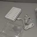 USB Charging Dock - 6-Port Universal Charging Station for Multiple Devices - Multi Device Charger Station - Compatible with Apple, iPad, iPhone, and Android Cell Phones and Tablets (White)