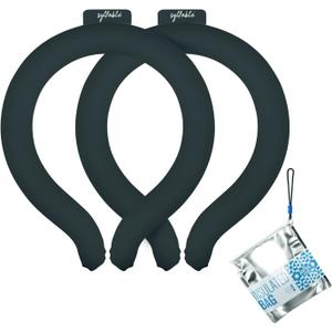 2PCS Neck CoolingTube with Insulated Bag, Reusable Neck Coolers Wearable Body Cooling Products for Hot Weather in Summer