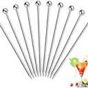 Ahoooot 10Pcs Cocktail Picks, Stainless Steel Metal Martini Picks, Skewers for Appetizers & Toothpicks for Appetizers, Reusable Cocktail Picks for Drinks, Olives & Fruit