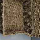 Storage Basket with Lid, Natural Wicker Basket with Lid, Woven Storage Bin with Handles, Foldable, Metal Frame, for Bedroom, Laundry Room, Living Room 16x11ft