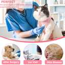 Cat Recovery Suit for Spay Abdominal Wounds, Kitten Onesie Bodysuit for Cats After Surgery, Cat Surgery Recovery Suit Female Cone of Shame Alternative for Cats Anti Licking (Pink,M)