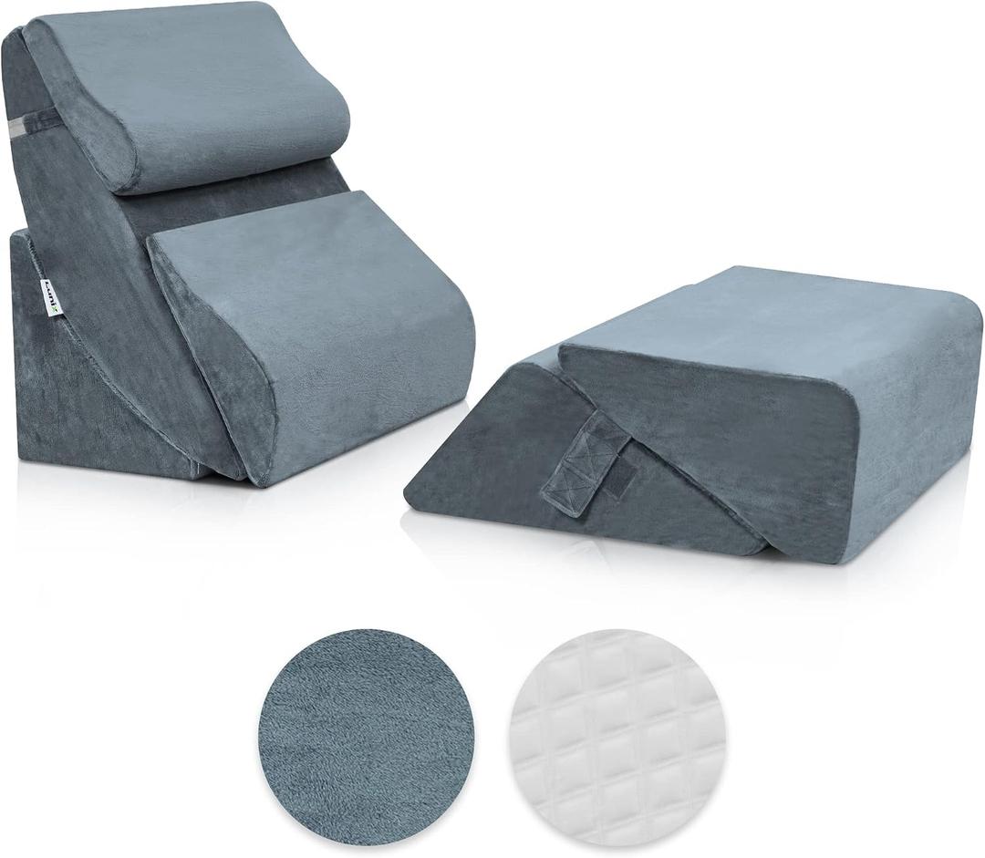 Lunix Replacement Cover for LX13 6pcs Wedge Pillow Set, Foam not Included - Navy