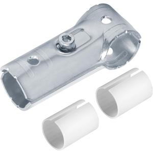 20 Sets T Pipe Connector Tee Clamp Fittings, Fits 3/4" EMT Conduit with PE Adapter Shims