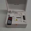 Vintage Desktop CD Player with Speakers, Rechargeable Battery, Portable Retro Suitcase CD Player for Home with Bluetooth Out & Input, USB Playback, AUX-in, Headphone Jack, White