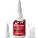 Super Glue Thick 1oz, Clear Heavy Duty CA Glue Repair Shoe Sole Wood Furniture Ceramic 3D Printer, All Purpose Cyanoacrylate Adhesive for Plastic Glass Metal Craft Leather, Instant Bonding Superglue