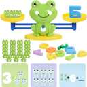 BAKAM Frog Balance Scale Toy, Number Counting Blocks Games, Montessori Math Games for Kids 5-7, Preschool Kindergarten Learning Activities, STEM Educational Toys for 3+ Year Old