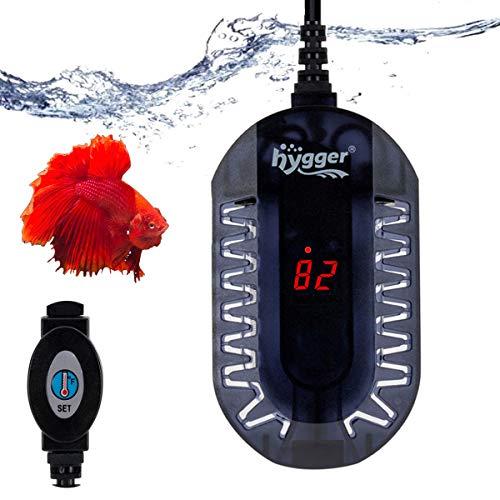 hygger 50W Mini Submersible Digital Display Aquarium Heater for Small Fish Tank
