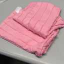 JELLYMONI Pillowcases Standard Size Bright Pink 2 Pack Boho Striped Bed Pillow Covers 20x26in Microfiber Envelope Pillow Shams Tufted Bohemian Textured (Pillows are not Included)