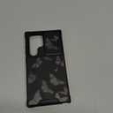 for Samsung Galaxy S24 Ultra Case - [2in1] Women Cute Girls Phone Cover Girly Aesthetic Black Butterfly Design Camera Cover Compatible with MagSafe Ring Holder Stand Funda for S24 Ultra