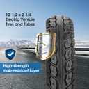 Heavy Duty 12.5x2.25 (12-1/2 x2-1/4) Tire & Inner Tube Set with Angled Valve Stem for Electric Scooters Razor Pocket Mod, Currie, Schwinn, GT, IZIP, eZip