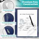 Binditek 10 Pack Heavy-Duty Clear Front Report Covers with 3 Prongs, 100-Sheet Capacity, Plastic Report Folder with Navy Back Covers, 3 Metal Prongs Fasteners, for Letter Size, Office Supplies