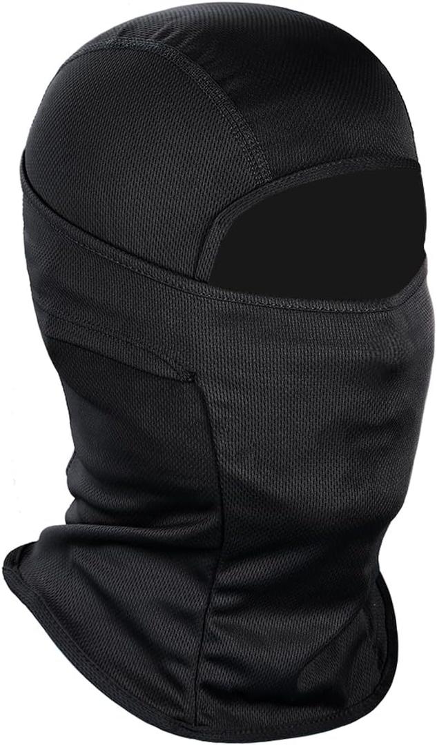 Achiou Ski Mask for Men Women, Balaclava Face Cover, Shiesty Mask UV Protector Lightweight for Motorcycle Snowboard (Black)