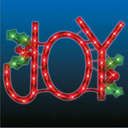 Lighted JOY Sign - Window-Door Hanging - Indoor/Outdoor Decoration - Holiday Decoration