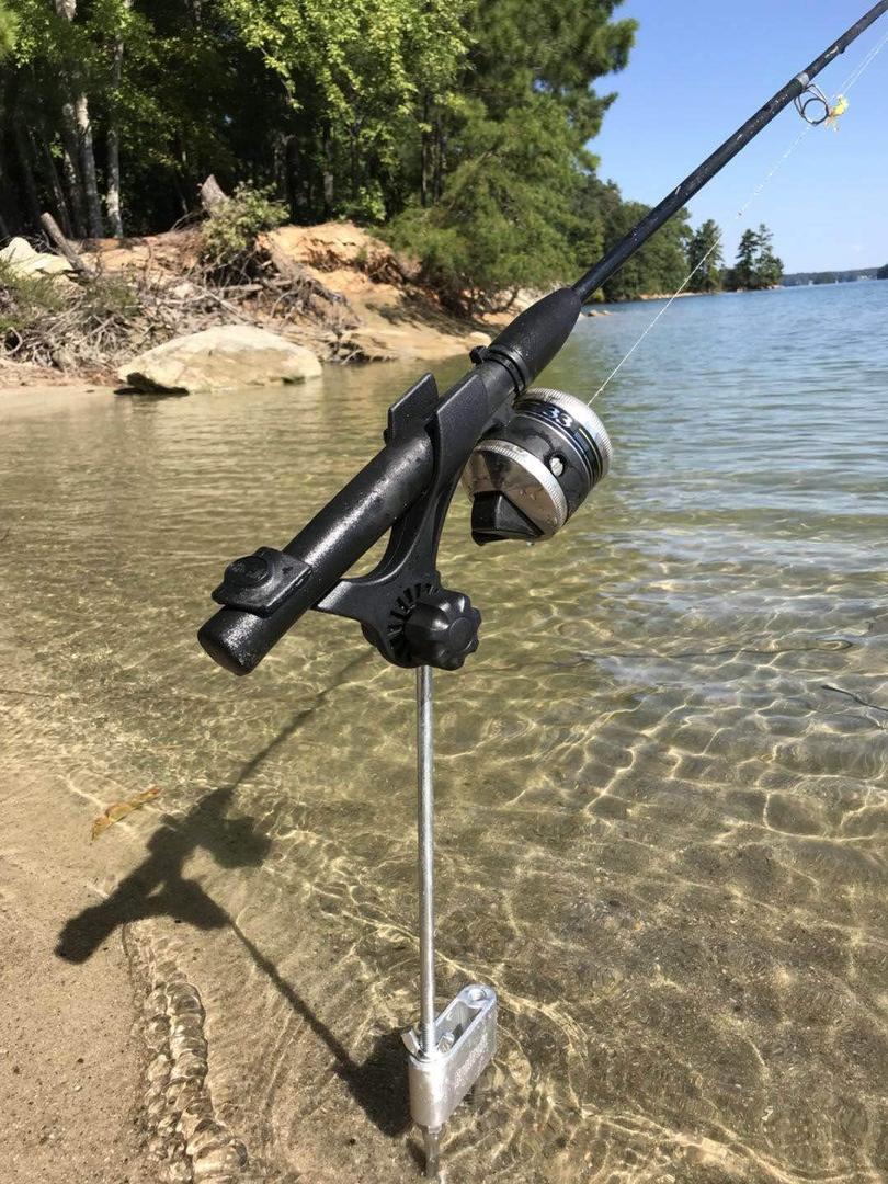 Brocraft Bank Fishing Rod Holder/Ground Adjustable Swivel Rod Holder/Bank Rod Holder