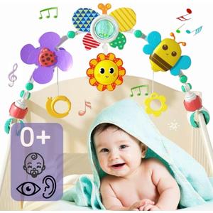 Pau1Hami1ton Baby Stroller Arch Toys, Car Seat Toys,Bouncer Toy Bar/Mobile for Bassinet,Adjustable Baby Hanging Toys Fit for Crib Bed,Stroller,Car Seat Gifts.S-19(Butterfly)