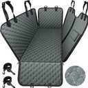 Mancro Dog Car Seat Cover, 2025 Upgraded 600D Heavy Duty Waterproof & Scratch-Resistant Dog Hammock for Car, Back Seat Pet Cover for Dogs with Sedan and SUVs, X-Large, Grey