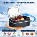 OLIXIS Portable Car Refrigerator, 21QT Single-Zone Electric Cooler for Vehicles, -4-68 Freezer Smart Control via Bluetooth with Car Battery Protection, Child Lock, 12/24V DC & 100-240V AC Powered