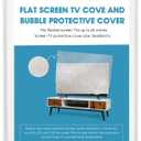 Foam Flat Screen TV Cover and Bubble TV Protective Cover Fits Up to 65''W x 36''H, Flat Screen TV Protection During House Moving,Home Renovation, or Storing (2-Foam and Bubble)