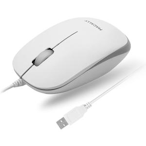 Macally USB Wired Mouse for Mac and Windows - Plug and Play 3 Button Corded Computer Mouse Wired for MacBook Pro/Air, Apple iMac, Laptop, PC Desktop, Notebook, Scroll Wheel Layout with Long Wire Cord